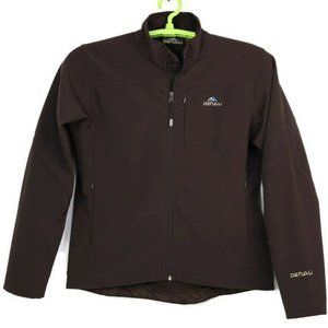 Denali Womens Jacket Coat Brown Zip Up‎ Fleece Lined Stretch L Large